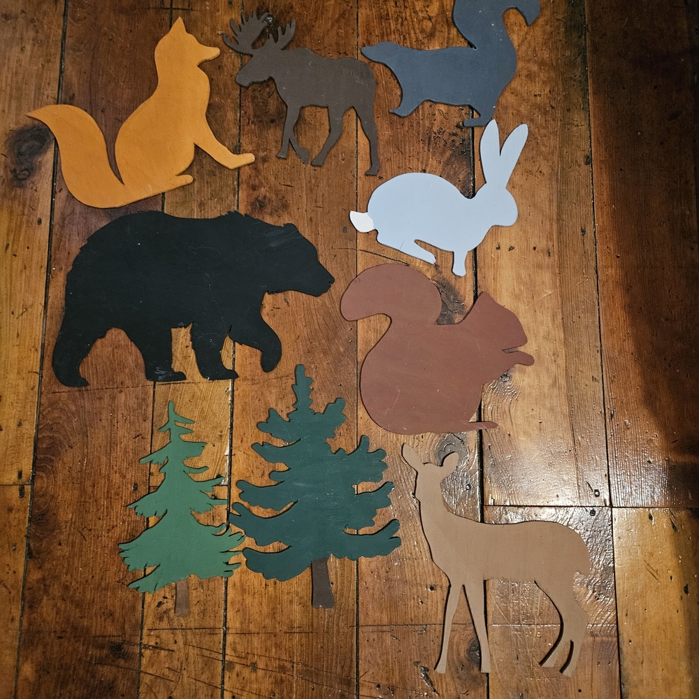 Rustic Woodland Animal Wall Decor Set